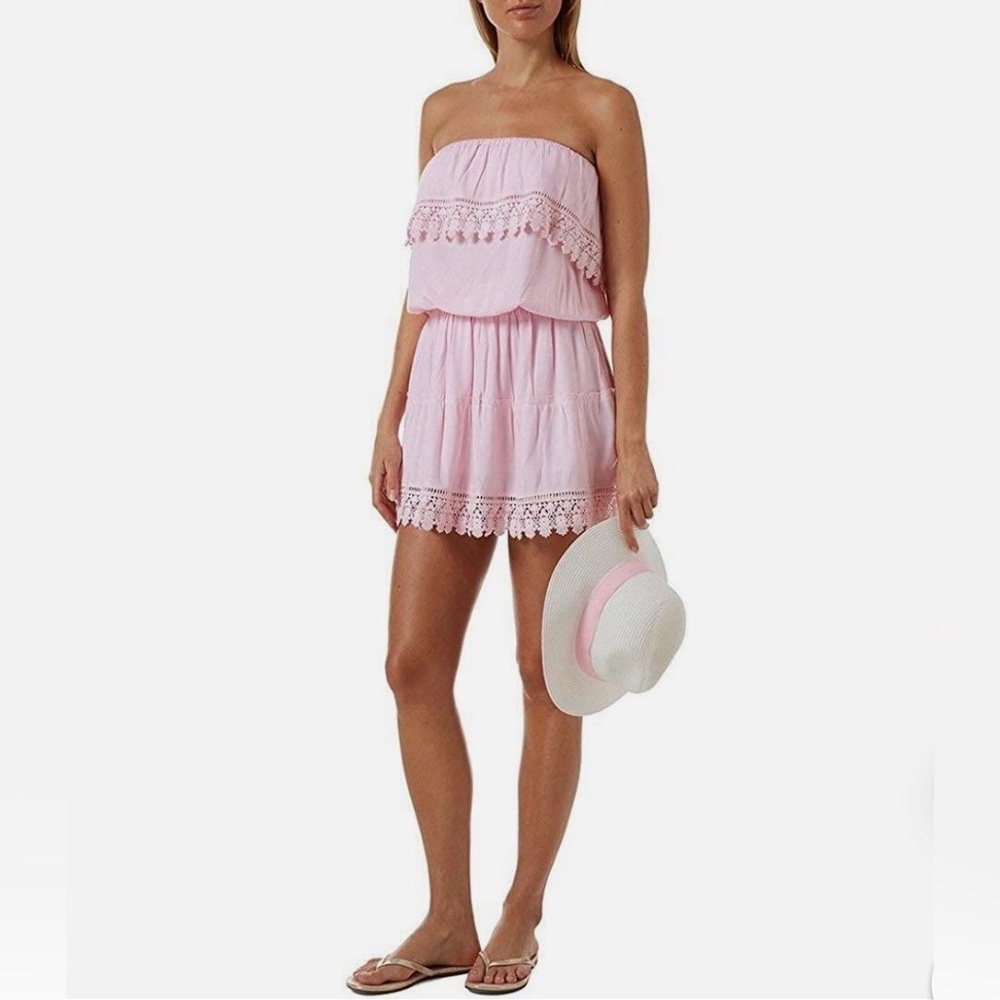 Melissa Odabash 289023 Joy Cover-Up Dress in Blush Size Medium